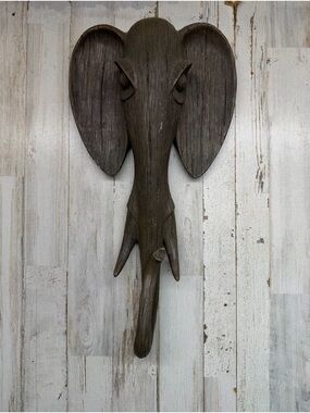 Design Toscano Elephant Savannah Mask  Wall Sculpture Africa 3-D COLLECTIBLE